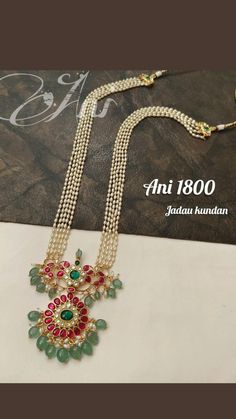 Ruby Necklace Designs, Pearl Earrings Designs, Gold Bridal Necklace, Antique Necklaces Design, Indian Bridal Jewelry Sets, Fancy Jewelry Necklace, Bridal Jewellery Design, Pearl Jewelry Design