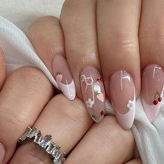 Almond Nail Inspo Simple, Simple Summer Nail Ideas 2024, Mexico Inspired Nails, Pr Nails, Minimalistic Nails, Italy Nails, Girly Acrylic, 2024 Nails, Summery Nails