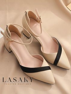 Lasaky - Versatile All-Season Flat Shoe in Classic Plain PU Design Best Fall Shoes, Fall Shoes For Women, Quran Wallpaper, Urban Shoes, Pretty Sandals, Black Theme, Fashion Shoes Heels