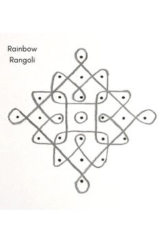 an image of a pattern made out of circles with the words rainbow rangoli on it