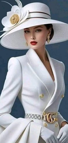 Classy Hats, Derby Outfits, Elegant Outfit Classy, Elegant Hats, Luxury Women Fashion, Collar Jacket, Fashion Mistakes, White Fashion, Elegant Outfit