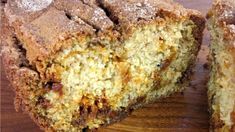 a piece of cake sitting on top of a wooden cutting board