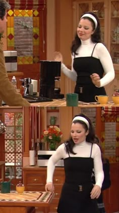 Fran Drescher Inspired Outfits, 90s Pinafore Outfit, The Nanny Fall Outfits, 90s Fashion Fran Fine, Pretty Woman Inspired Outfits, 90s Sitcoms Fashion, 90s Halter Top Outfit, Fran Fine Iconic Outfits, Nanny Fine Costume