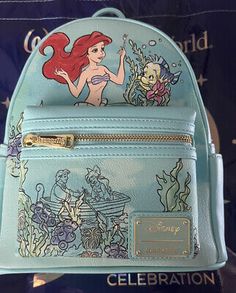 Mermaids Kissing, Little Mermaid Characters, All Disney Characters, Mermaid Drawing, Loungefly Purse, Disney Bags Backpacks, Disney Backpack, Loungefly Mini Backpack, Cute Mini Backpacks