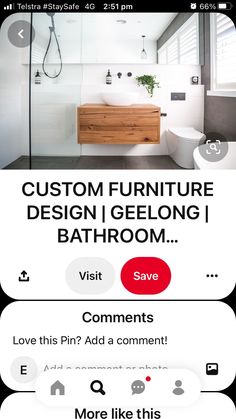 an ad for bathroom furniture on the app store