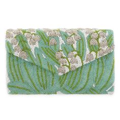 Mini Envelope Clutch - Lilly of the Valley - Soft Green | Classic Prep Monograms Elegant Green Pouch Wallet, Elegant Green Wallet For Formal Occasions, Green Elegant Formal Wallets, Elegant Green Formal Wallet, Elegant Green Envelope Clutch, Elegant Green Clutch Wallet, Wedding Guest Bag, French Weddings, Wedding Guest Bags