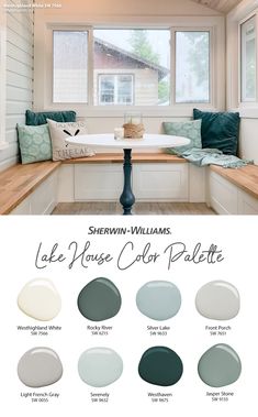 the color scheme for sherylin williams's lake house color palette