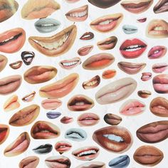 an image of many different colored lips