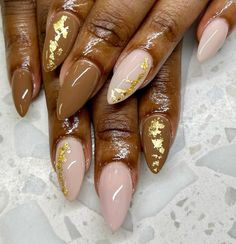 Nude And Brown Nails, Chrome Nails Designs, Birthday Hairstyles, Cream Nails, Brown Nails, Fabulous Nails, Dope Nails