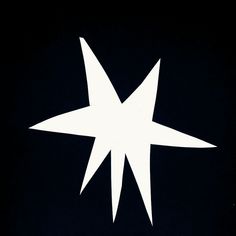 a white star on a black background