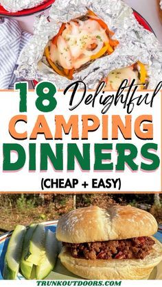 Looking for easy and delicious camping dinner ideas? Check out these 18 fun recipes that are perfect for your next camping adventure. From foil packet meals to one-pot wonders, you'll love these campfire-friendly dishes! #CampingMeals #CampingFood #CampingRecipes #CampingDinners #EasyCampingRecipes Easy Camping Foil Packet Meals, Tent Camping Dinner Ideas, Campfire Foil Meals, Camp Meals For Two, Meals For Camping Outdoors, Meal Ideas For Camping, Precooked Camping Meals, Camping Dinner Ideas Outdoor Cooking, Easy Camping Meals For Kids