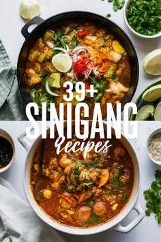 the cover of 39 sinangag recipes with various bowls and spoons around it