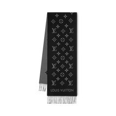 LOUIS VUITTON® - All About Monogram Scarf - Black Monogram Scarf, Monogrammed Scarf, Scarf Collection, Louis Vuitton Accessories, Accessories Brand, Louis Vuitton Official, Accessories Branding, Black Wool, Men's Collection