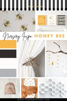 the honey bee theme is featured in this postcard