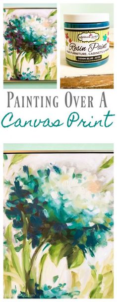 painting over a canvas with acrylic paint and text that reads, how to use it