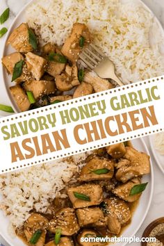 Savory Honey Garlic Asian Chicken is better than takeout! Juicy chicken pieces are glazed with a sweet and tangy honey garlic soy sauce and served with rice for a simple, satisfying dinner. Honey Garlic Soy Sauce, Asian Dinner, Chicken Spaghetti Recipes, Asian Dinner Recipes, Roasted Pork Tenderloins, Better Than Takeout