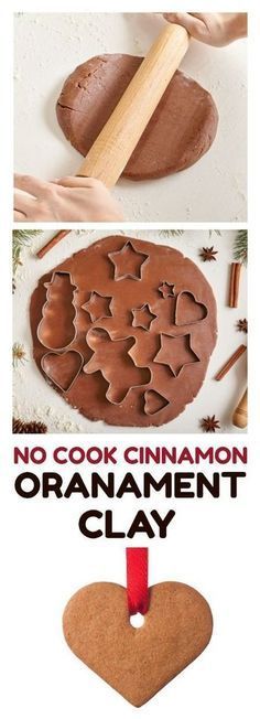 Here is a simple way to make amazing cinnamon ornaments for your Christmas tree this year. Cinnamon Ornament Recipe, Cinnamon Ornaments, Weihnachten Diy, No Cook, Food Ornaments, Navidad Diy, Noel Christmas, Christmas Crafts For Kids, Winter Crafts