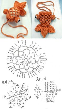 crochet patterns and instructions on how to make an ornament