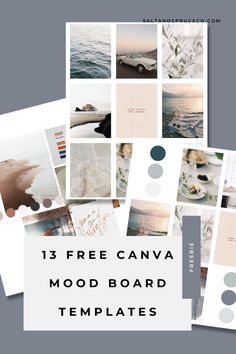 the 13 free canvas mood board templates are available for use in your project or presentation