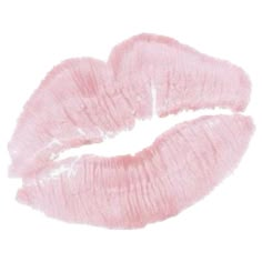 a close up of a pink lip on a white background