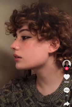 Wolf Cut Hair Short Curly, Non Binary Haircuts Curly, Short Hair Styles African American, Shorter Hair, Curly Hair Styles Easy, Haircuts For Curly Hair, Non Binary, Short Hair Haircuts