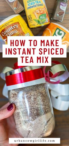 Spiced Cider With Tang, Tang Russian Tea Recipe, Homemade Spice Tea Recipe, Hot Spiced Tea Recipe With Tang, Christmas Spiced Tea Recipe, Spice Tea Mix Recipe, Hot Tea Mix Recipes, Tang Spice Tea Recipe, Christmas Tea Mix Recipe