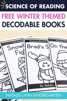 Grab this set of 4 free winter themed decodable readers for your kindergarten or first grade students. This adorable set of winter decodable decodable books includes themes you can use before or after winter break. These decodable books for kindergarten are Science of Reading aligned and focus on CVC words, digraphs, and beginning sounds. Grab these free decodable books for your winter themed reading groups, Science of Reading centers, and small groups here. Guided Reading Activities Kindergarten, Science Of Reading Centers, Emergent Readers Free, Natalie Lynn, Books For Kindergarten, Elementary Literacy Activities, Guided Reading Activities, Decodable Books