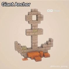 an anchor made out of bricks with the caption giant anchor