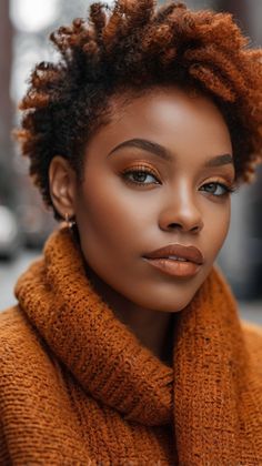 Benefits of Fall Hair Colors for Black Women TWA Vibrant Rust Black Womens Haircuts Short Natural, Short 4a Hair, Chic Hairstyle, Tapered Natural Hair, Natural Hair Cuts, Tapered Hair