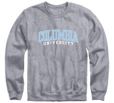 PRICES MAY VARY. COMFORTABLE AND SOFT – This Ivysport Columbia University men’s and women’s long sleeve crewneck sweat shirt looks great and feels cozy. This Columbia University logo printed crewneck sweatshirt is made from a comfortable 85% cotton and 15% polyester blend offering students and alumni the freshest Lions apparel, merchandise and swag perfect for tailgating on homecoming game day, parents’ weekend or for everyday wear. MADE IN THE USA – Our Essential spirit wear and NCAA merchandis Columbia University Logo, University Essentials, Essential Sweatshirt, Homecoming Games, College Apparel, University Sweatshirts, Columbia University, Spirit Wear, Block Lettering