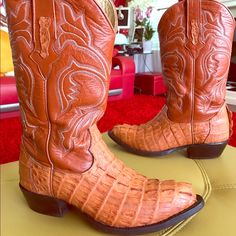 Nice Preowned Genuine Gator Boots. Size 7ee Us Men's. Minor Blemishes. Gator Boots, Cowboy Western, Western Cowboy Boots, Us Man, Western Boots, Men's Shoes, Cowboy, Size 7, Man Shop