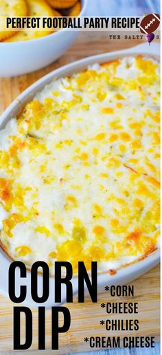 corn dip recipe in a white casserole dish