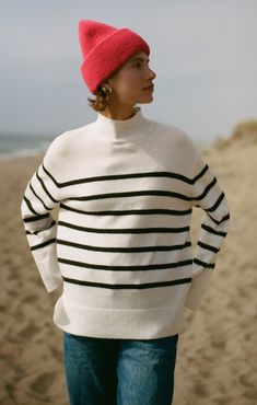 Cozy up in this relaxed fit turtleneck sweater, designed with stripes and a longer length for extra coverage and comfort. Made from ultra-soft yarns, it’s a must-have piece for effortless cool weather styling. Lounge Bra, Cool Weather, Fitted Turtleneck, Lounge Pajamas, Striped Turtleneck, Lounge Shorts, Short Pajama Set, Pajama Shorts, Soft Yarn