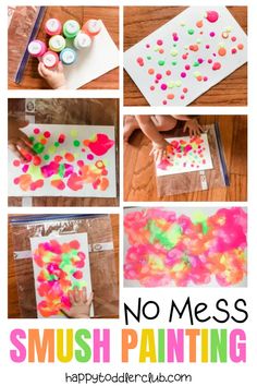 no mess art project for toddlers to do with the kids and their moms