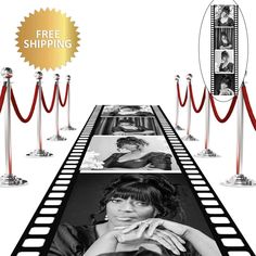 a movie poster with the words free shipping on it and an image of a woman