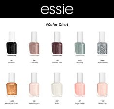 Essie Enamel Nail Polish Classic Grays/ Glitters/ Sheers 0.46ozThe original, the beloved, the iconic. Nuanced to perfection, with names that always carry that Essie wit and charm. We bring you hundreds of nail polish shades in our extensive palette of iconic classics to trendsetting colors straight from the runway. Hundreds of nail polish shades and counting, find the perfect salon-quality nail color you're looking for here. Nail Polish Colors Summer, Nail Polish Shades, Essie Nail Polish, Neutral Nails, Ballet Slippers, Nail Color, Nail Polish Colors, Essie, Nail Colors