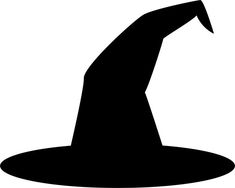 a black and white silhouette of a wizard's hat