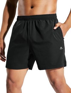 PRICES MAY VARY. Quick-Drying Fabric: Haimont Men's running shorts are made of lightweight and breathable fabric wicks away sweat to deliver superior comfort and durability, with a DWR (durable water repellent) finish that sheds light moisture 3 Pockets: Two side deep zipper pockets can safely protect your phone or other valuables during athletic; 1 internal pocket at waist provides extra security storage for key and other small items Elastic Waistband: Elastic waistband with an internal drawcord for a personalized fit while providing a snug waist for comfort 5 Inches Inseam: The 5" inseam hits at the mid-thigh for ideal coverage, helping you move freely on any type of run Versatile: Linerless workout shorts are perfect for running, athletic, active, gym sports, exercise, training, workout 4-way Stretch Athletic Shorts With Pockets For Gym, Functional Midweight Moisture-wicking Athletic Shorts, 4-way Stretch Athletic Shorts With Pockets, Lightweight 4-way Stretch Nylon Athletic Shorts, Men's Lululemon Moisture-wicking Athletic Shorts, Fast Workouts, Running Shorts Men, Running Workout, Active Shorts