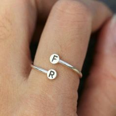 Gifts For Engaged Friend, Engagement Gifts For Bride, Friends Jewelry, Silver Bridal Earrings, Open Heart Ring, Valentine Gifts For Girlfriend, Metal Clay Jewelry, Letter Ring, Crescent Moon Necklace