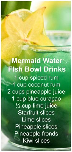 the mermaid water fish bowl drinks recipe