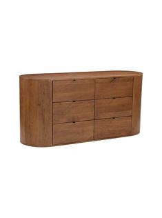 the sideboard is made out of wood and has six drawers