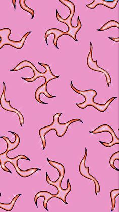 a pink background with orange and red swirls