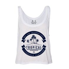 Ladies Tank Tops, Tropical Lifestyle, Lifestyle Clothing, White Tank Top, Womens Tank