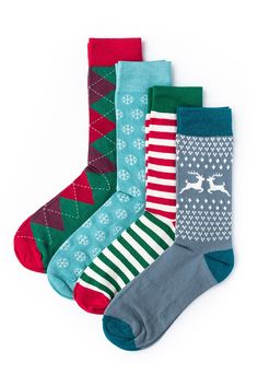 Is Christmas your favorite holiday ever? Do you put the Christmas tree up the day after Halloween in anticipation? If this sounds like you, you'll certainly enjoy our Christmas Set Sock Pack. This pack features our Christmas Trees, Reindeer, Westminster Argyle, Christmas Stripe, and Snowflakes Carded Cotton Socks. Made of high quality cotton and featuring the most festive patterns ever, you'll have enough yuletide style to last you all winter long. Imported. Day After Halloween, Snowflake Cards, Holiday Socks, Christmas Set, Sock Packs, Christmas Socks, Cozy Cabin, Christmas Settings, Cotton Socks