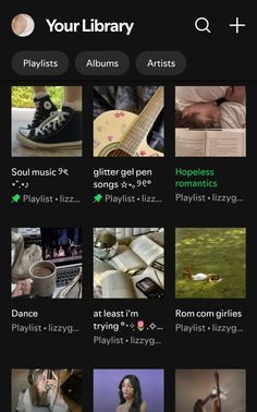 an iphone screen showing the music player's playlist and other things on it