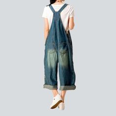 Make a statement in our 2023 Spring-Summer Collection baggy embroidered women's denim jumpsuit a perfect blend of edgy flair and millennium Y2K vibes!Why You'll Fall In LoveThis timeless and chic jumpsuit is tailored to silhouette and flatter your silhouette. making it the perfect addition to your wardrobe. Its loose. comfortable fit type and vibrant. polished finish make it the ideal choice for any occasion. Plus. its printed prints and suspenders with buttoned closure add a unique touch of sty Fall Cotton Denim Jumpsuit With Wide Leg, Denim Blue Wide Leg Jumpsuit, Wide Leg Cotton Denim Jumpsuit In Dark Wash, Casual Wide Leg Jumpsuits And Rompers With Relaxed Fit, Relaxed Fit Medium Wash Wide Leg Denim Jumpsuit, Relaxed Fit Wide Leg Medium Wash Denim Jumpsuit, Medium Wash Relaxed Fit Wide Leg Denim Jumpsuit, Spring Denim Washed Jumpsuits And Rompers, Spring Medium Wash Cotton Jumpsuits And Rompers