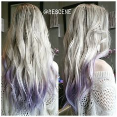 Blonde And Purple, Dip Dye Hair, Look Rose, Hair Color Pastel, Lavender Hair, Dip Dyed, Hair Color And Cut, Pastel Hair, Cool Hair Color