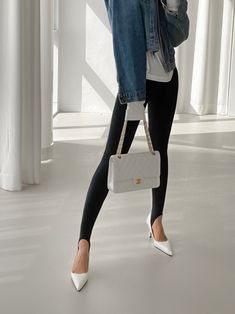 Comfortable long length leggings with stirrup around foot to hold in place. Made from luxurious material with a firm weave. Dress them up or down. Model is in MINUSEY S. ✔️ Free worldwide express shipping over $100✔️ Loved by 6,500+ customers✔️ Limited edition collections, maximum style⠀⠀⠀⠀⠀⠀⠀⠀⠀Stay ahead of the trend with can’t-find-anywhere-else staples. Your closet will thank you 💕 * MINUSEY S = EU 34, US 2* MINUSEY M = EU 36, US 4* 90% Nylon / 10% PU Leather* Dry clean* Made in Korea - Model Height: 173cm/5'8" (US4, EU36) Chic Tight Winter Leggings, Chic Winter Legwear, Weave Dress, Stirrup Pants, Stirrup Leggings, Stirrups, Stretch Leggings, Style Mistakes, Effortless Chic