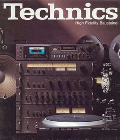 an advertisement for the technics high fidgety bausteine