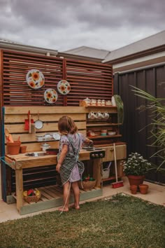 Outdoor Play Kitchen, Small Garden Shed, Play Area Backyard